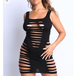 Cut mini dress